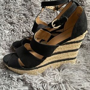 Nine west black espadrilles size 8M